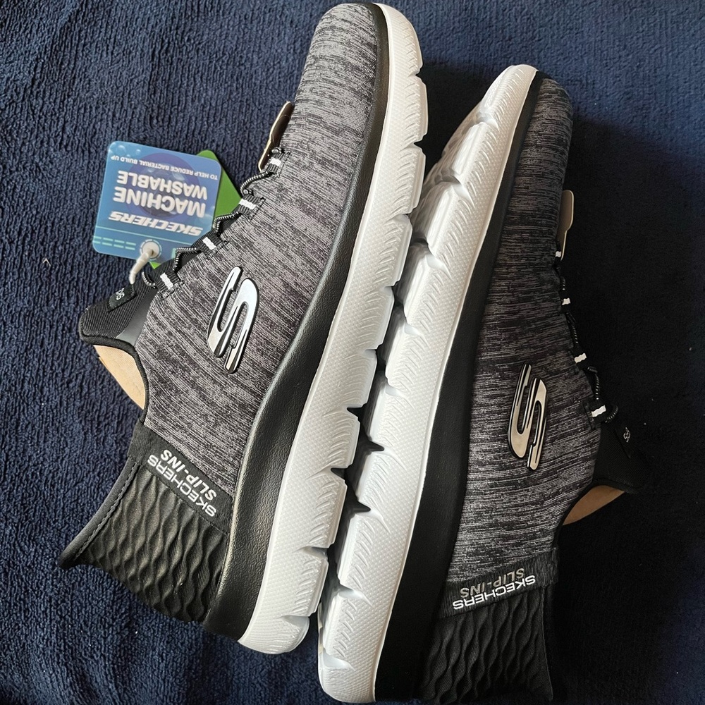 Skechers Black and White Vegan Sneakers